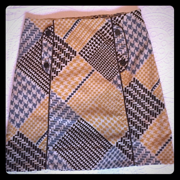 Anthropologie Dresses & Skirts - Anthropologie Maeve Velvet Houndstooth Skirt